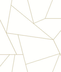 Fractured Prism Gold Metallic Peel & Stick Wallpaper by York Wallcoverings