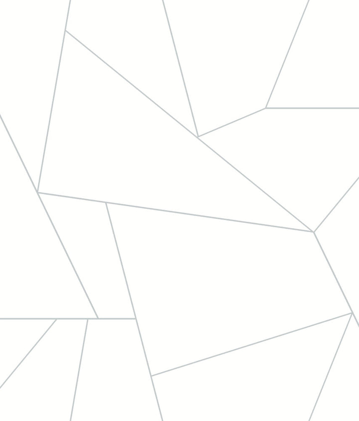 Fractured Prism Grey Metallic Peel & Stick Wallpaper by York Wallcoverings York Premium Peel + Stick Risky Business Vol. III Covers about 34.2 square feet 20.5-in by 20-ft long roll Peel & Stick 24 - Fabric Carolina -