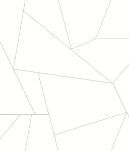 Fractured Prism Grey Metallic Peel & Stick Wallpaper by York Wallcoverings