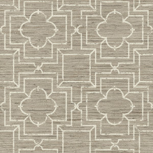 Quatrefoil Trellis Neutral Peel & Stick Wallpaper by York Wallcoverings