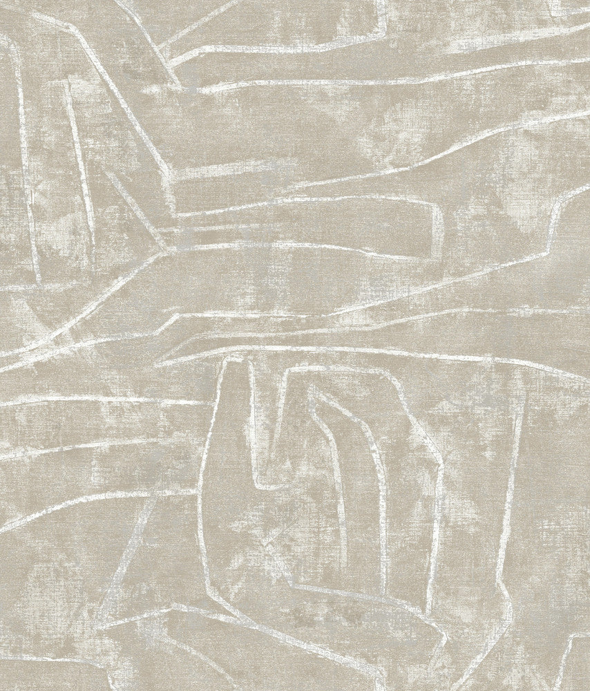 Urban Chalk Neutral Peel & Stick Wallpaper by York Wallcoverings York Premium Peel + Stick Risky Business Vol. III Covers about 34.2 square feet 20.5-in by 20-ft long roll Peel & Stick 24 - Fabric Carolina -