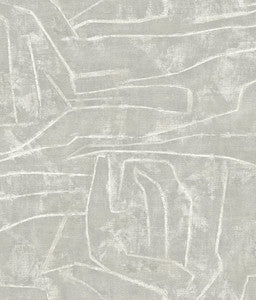 Urban Chalk Grey Peel & Stick Wallpaper by York Wallcoverings