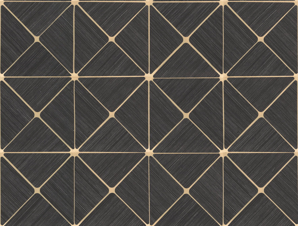 Double Diamonds Black Peel & Stick Wallpaper by York Wallcoverings York Premium Peel + Stick Covers about 45 square feet 27-in by 20-ft long roll Peel & Stick 20.5 - Fabric Carolina -