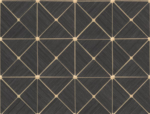 Double Diamonds Black Peel & Stick Wallpaper by York Wallcoverings