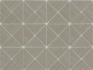 Double Diamonds Taupe Peel & Stick Wallpaper by York Wallcoverings