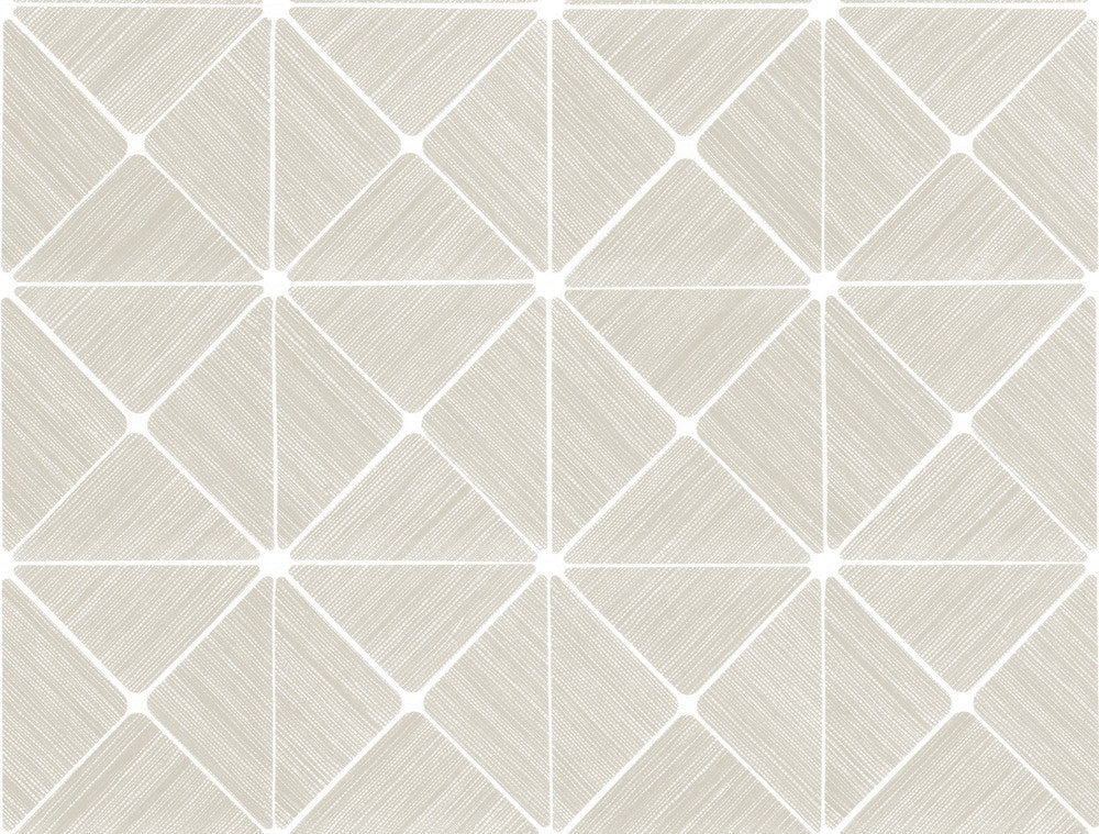 Double Diamonds Off White Peel & Stick Wallpaper by York Wallcoverings York Premium Peel + Stick Covers about 45 square feet 27-in by 20-ft long roll Peel & Stick 20.5 - Fabric Carolina -