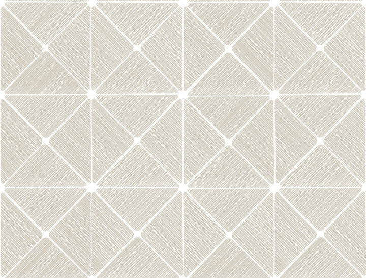 Double Diamonds Off White Peel & Stick Wallpaper by York Wallcoverings York Premium Peel + Stick Covers about 45 square feet 27-in by 20-ft long roll Peel & Stick 20.5 - Fabric Carolina -