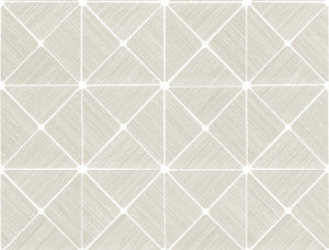 Double Diamonds Off White Peel & Stick Wallpaper by York Wallcoverings