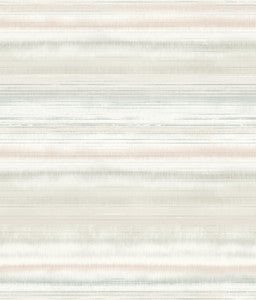 Fleeting Horizon Stripe Clay & Mint Peel & Stick Wallpaper by York Wallcoverings