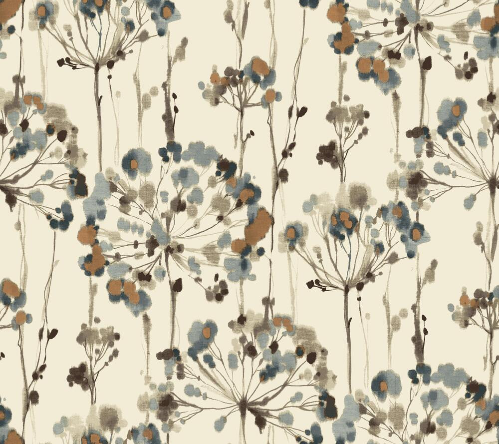 Flourish Teal Peel & Stick Wallpaper by Candice Olson York Premium Peel + Stick Covers about 45 square feet 27-in by 20-ft long roll Peel & Stick 24 - Fabric Carolina -