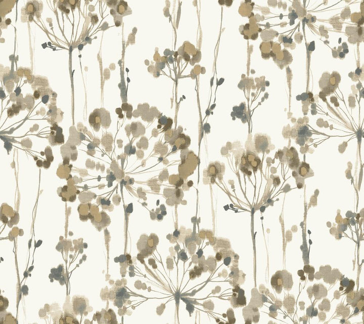 Flourish Neutral Peel & Stick Wallpaper by Candice Olson York Premium Peel + Stick Covers about 45 square feet 27-in by 20-ft long roll Peel & Stick 24 - Fabric Carolina -