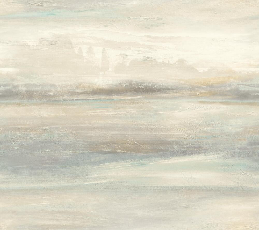 Soothing Mists Scenic Blue & Beige Peel & Stick Wallpaper by Candice Olson York Premium Peel + Stick Covers about 45 square feet 27-in by 20-ft long roll Peel & Stick 24 - Fabric Carolina -