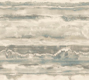 High Tide Taupe & Blue Peel & Stick Wallpaper by Candice Olson