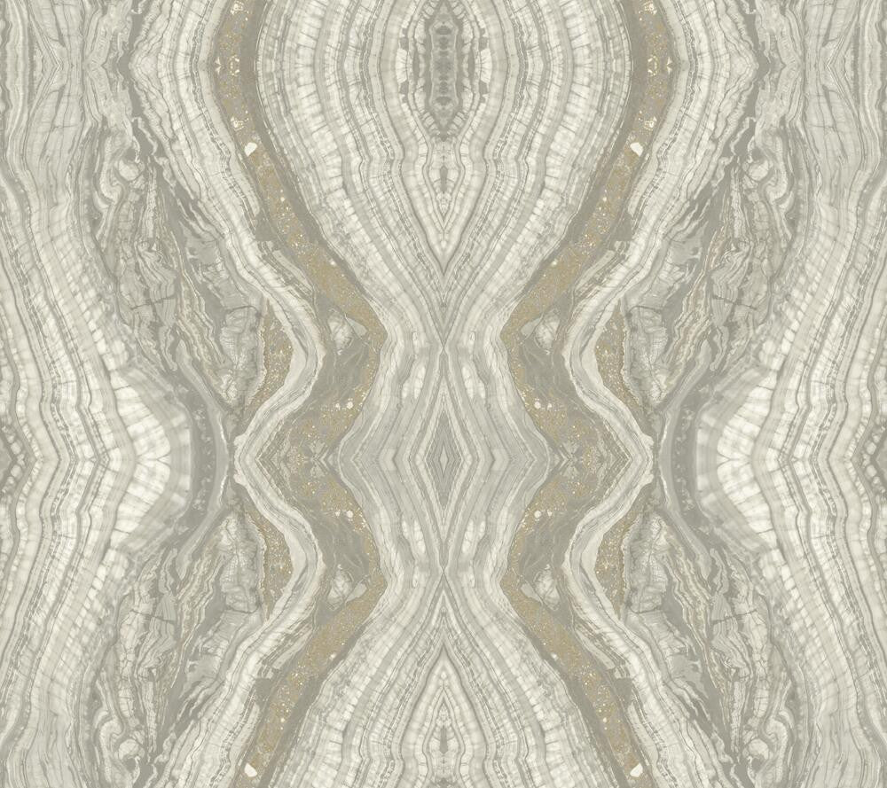 Kaleidoscope Light Grey Peel & Stick Wallpaper by York Wallcoverings York Premium Peel + Stick Covers about 45 square feet 27-in by 20-ft long roll Peel & Stick 24 - Fabric Carolina -