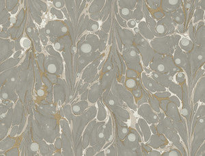 Marbled Endpaper Neutral Peel & Stick Wallpaper by York Wallcoverings