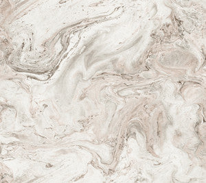 Oil & Marble Clay & Taupe Peel & Stick Wallpaper by York Wallcoverings