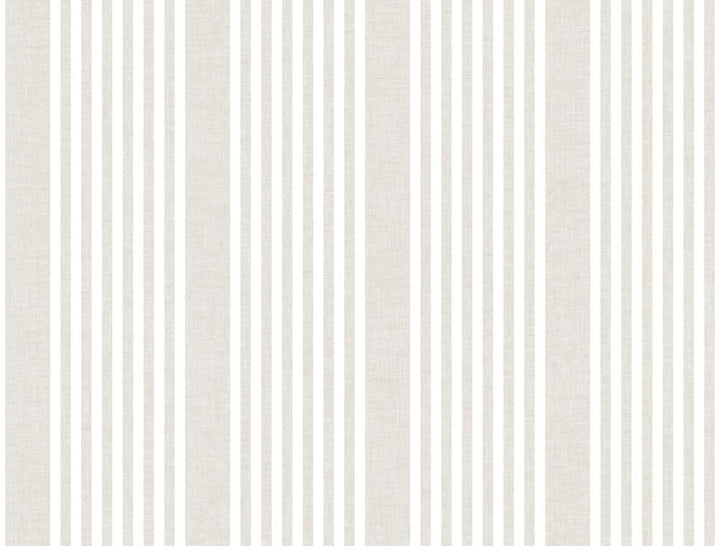 French Linen Stripe Off White Peel & Stick Wallpaper by York Wallcoverings York Premium Peel + Stick Covers about 45 square feet 27-in by 20-ft long roll Peel & Stick 0 - Fabric Carolina -