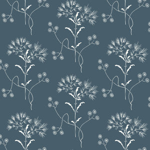 Magnolia Home Wildflower White & Blue Peel & Stick Wallpaper by Magnolia Home