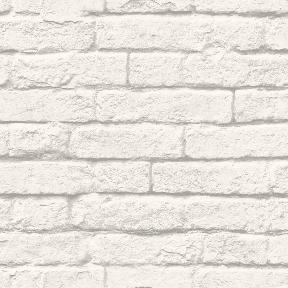 Magnolia Home Brick & Mortar White Peel & Stick Wallpaper by Magnolia Home York Premium Peel + Stick Covers about 34.2 square feet 20.5-in by 20-ft long roll Peel & Stick 20.5 - Fabric Carolina -