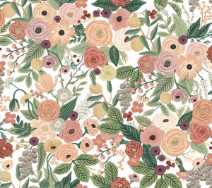 Garden Party Burgundy Peel & Stick Wallpaper by Rifle Paper Co.