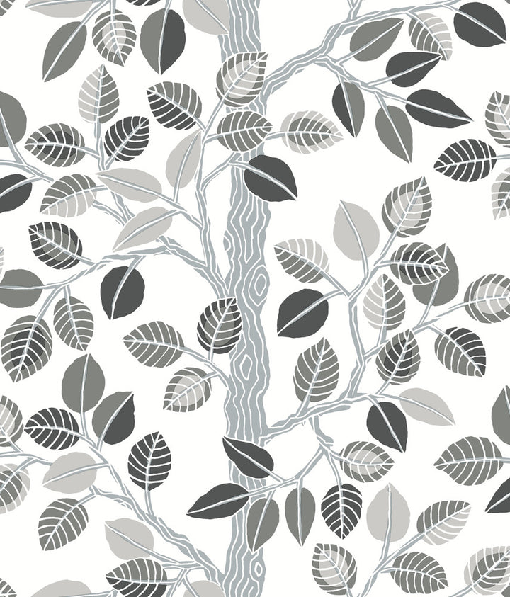 Forest Leaves Neutral Peel & Stick Wallpaper by York Wallcoverings York Premium Peel + Stick Covers about 34.2 square feet 20.5-in by 20-ft long roll Peel & Stick 24 - Fabric Carolina -