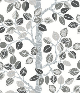 Forest Leaves Neutral Peel & Stick Wallpaper by York Wallcoverings