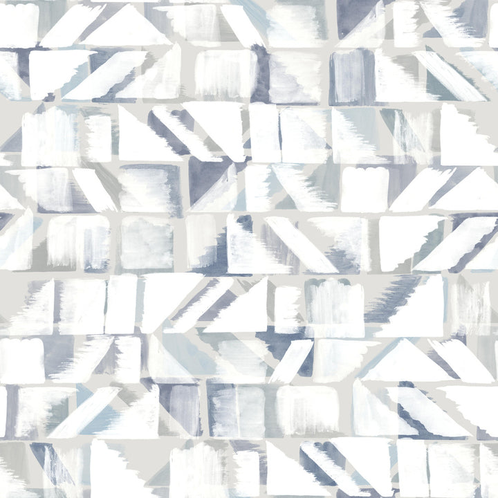 Refraction Blue & Grey Peel & Stick Wallpaper by York Wallcoverings York Premium Peel + Stick Risky Business Vol. III Covers about 34.2 square feet 20.5-in by 20-ft long roll Peel & Stick 20.5 - Fabric Carolina -
