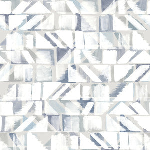 Refraction Blue & Grey Peel & Stick Wallpaper by York Wallcoverings