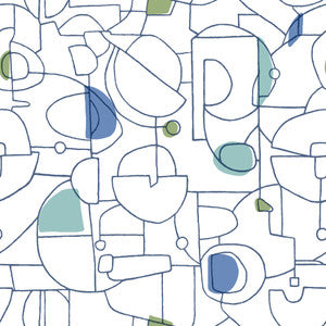 Fauvist Blue & Green Peel & Stick Wallpaper by York Wallcoverings