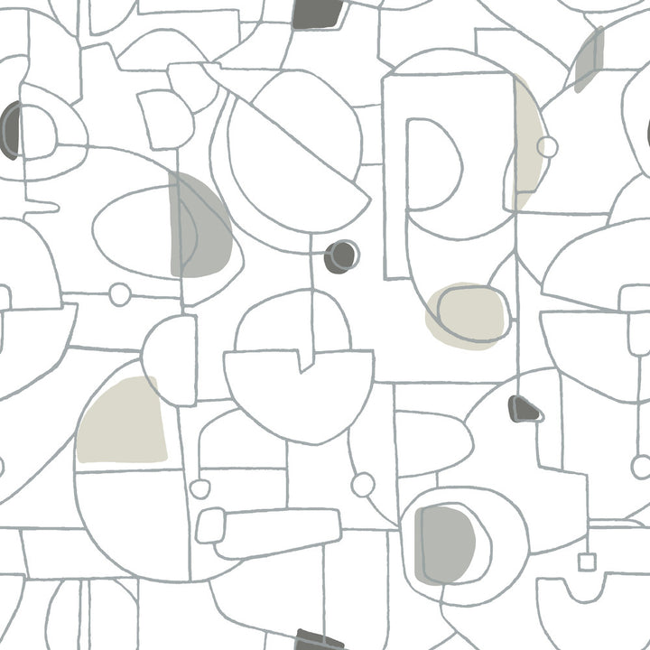 Fauvist Neutral Peel & Stick Wallpaper by York Wallcoverings York Premium Peel + Stick Risky Business Vol. III Covers about 34.2 square feet 20.5-in by 20-ft long roll Peel & Stick 20.5 - Fabric Carolina -