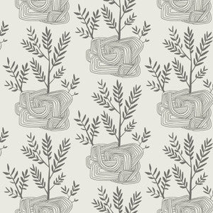 Seedlings Grey Peel & Stick Wallpaper by York Wallcoverings