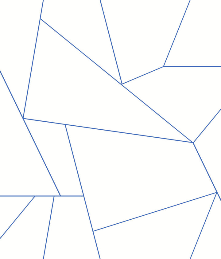 Factured Prism White & Blue Peel & Stick Wallpaper by York Wallcoverings York Premium Peel + Stick Risky Business Vol. III Covers about 34.2 square feet 20.5-in by 20-ft long roll Peel & Stick 24 - Fabric Carolina -