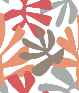 Kinetic Tropical Coral & Beige Peel & Stick Wallpaper by York Wallcoverings