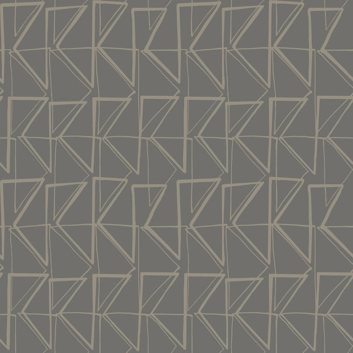 Love Triangles Grey Metallic Peel & Stick Wallpaper by York Wallcoverings York Premium Peel + Stick Risky Business Vol. III Covers about 34.2 square feet 20.5-in by 20-ft long roll Peel & Stick 20.5 - Fabric Carolina -