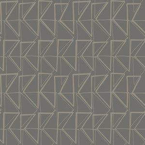 Love Triangles Grey Metallic Peel & Stick Wallpaper by York Wallcoverings
