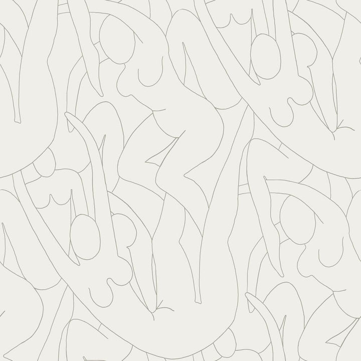 Head over Heels Beige Metallic Peel & Stick Wallpaper by York Wallcoverings York Premium Peel + Stick Risky Business Vol. III Covers about 34.2 square feet 20.5-in by 20-ft long roll Peel & Stick 20.5 - Fabric Carolina -