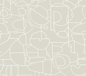 Robotics Beige Peel & Stick Wallpaper by York Wallcoverings