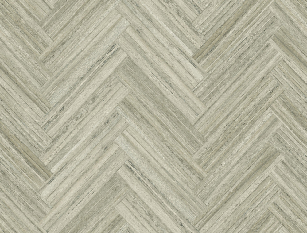Hermosa Herringbone Brown Peel & Stick Wallpaper by York Wallcoverings Grasscloth, Wood & Stone Covers about 45 square feet 27-in by 20-ft long roll Peel & Stick 20.5 - Fabric Carolina -