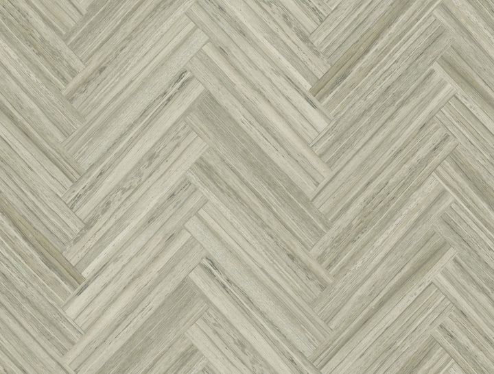 Hermosa Herringbone Brown Peel & Stick Wallpaper by York Wallcoverings Grasscloth, Wood & Stone Covers about 45 square feet 27-in by 20-ft long roll Peel & Stick 20.5 - Fabric Carolina -