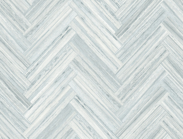 Hermosa Herringbone Blue Peel & Stick Wallpaper by York Wallcoverings Grasscloth, Wood & Stone Covers about 45 square feet 27-in by 20-ft long roll Peel & Stick 20.5 - Fabric Carolina -