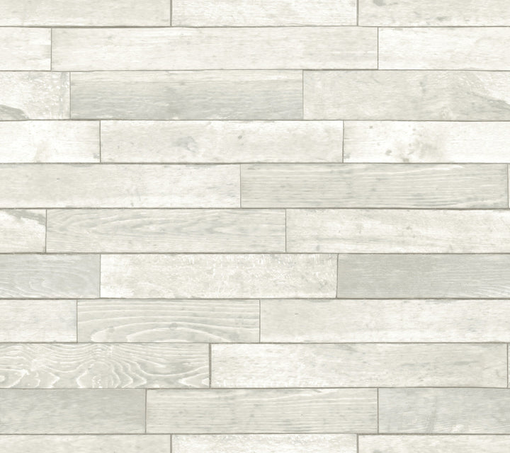 Warehouse Planks White Peel & Stick Wallpaper by York Wallcoverings Grasscloth, Wood & Stone Covers about 45 square feet 27-in by 20-ft long roll Peel & Stick 24 - Fabric Carolina -