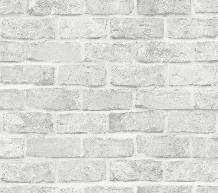 Stretcher Brick Light Grey Peel & Stick Wallpaper by York Wallcoverings Grasscloth, Wood & Stone Covers about 45 square feet 27-in by 20-ft long roll Peel & Stick 24 - Fabric Carolina -