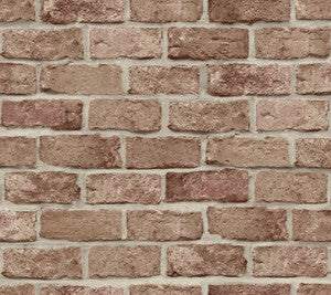 Stretcher Brick Red Peel & Stick Wallpaper by York Wallcoverings