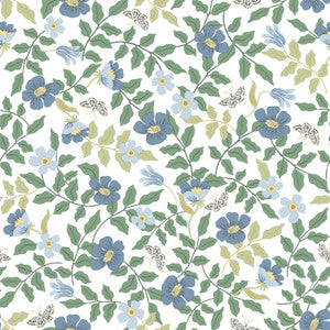 Primrose Blue & White Peel & Stick Wallpaper by Rifle Paper Co.