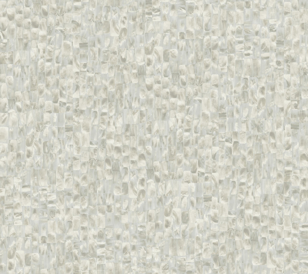 Mother Of Pearl Grey & Beige Peel & Stick Wallpaper by York Wallcoverings Grasscloth, Wood & Stone Covers about 45 square feet 27-in by 20-ft long roll Peel & Stick 24 - Fabric Carolina -