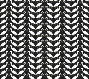 Elegant Birds Black & Gold Metallic Peel & Stick Wallpaper by York Wallcoverings