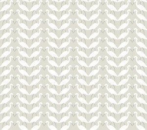 Elegant Birds Beige Peel & Stick Wallpaper by York Wallcoverings