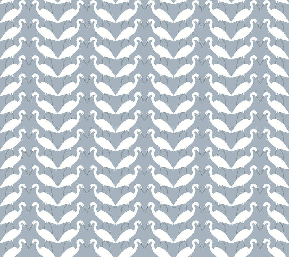 Elegant Birds Blue Peel & Stick Wallpaper by York Wallcoverings Wildlife Covers about 45 square feet 27-in by 20-ft long roll Peel & Stick 24 - Fabric Carolina -