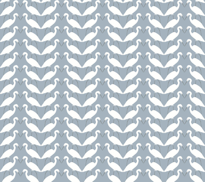 Elegant Birds Blue Peel & Stick Wallpaper by York Wallcoverings Wildlife Covers about 45 square feet 27-in by 20-ft long roll Peel & Stick 24 - Fabric Carolina -