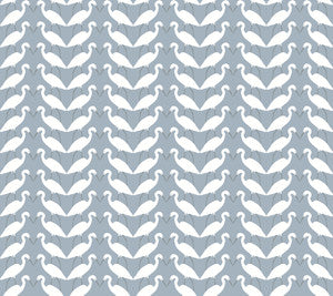 Elegant Birds Blue Peel & Stick Wallpaper by York Wallcoverings
